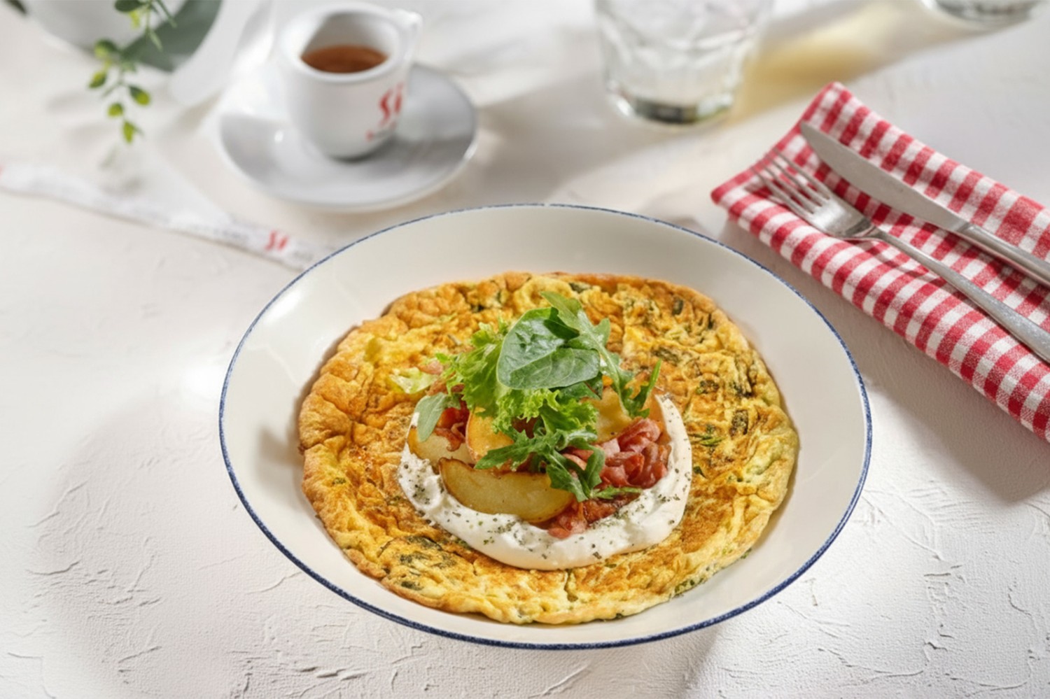 Фриттата аль бекон э спиначи