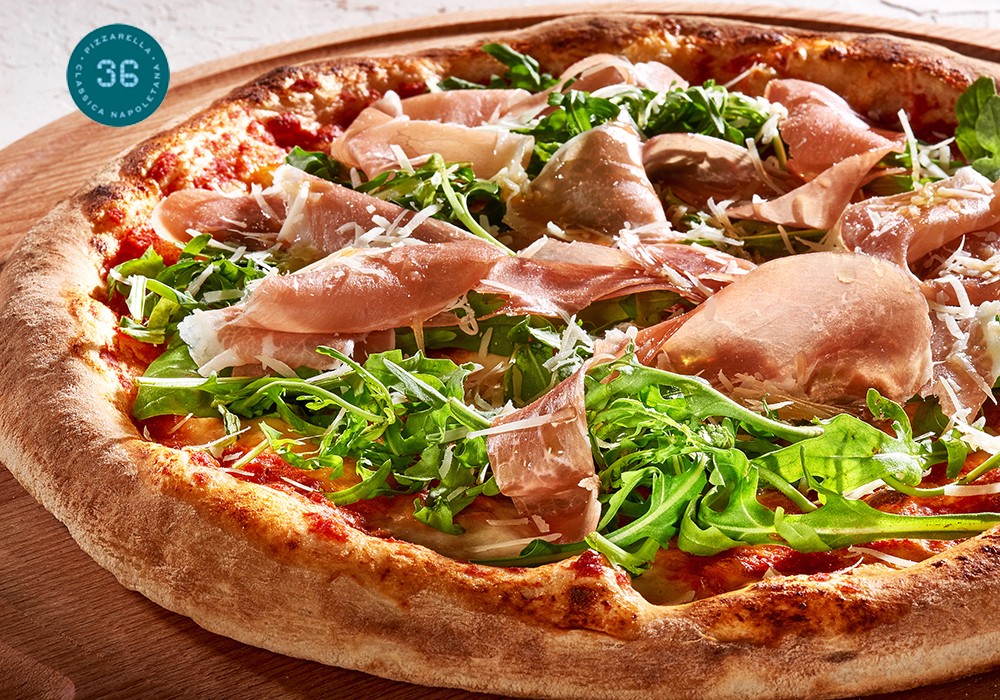 Неаполитанская пицца Парма и руккола 26 см