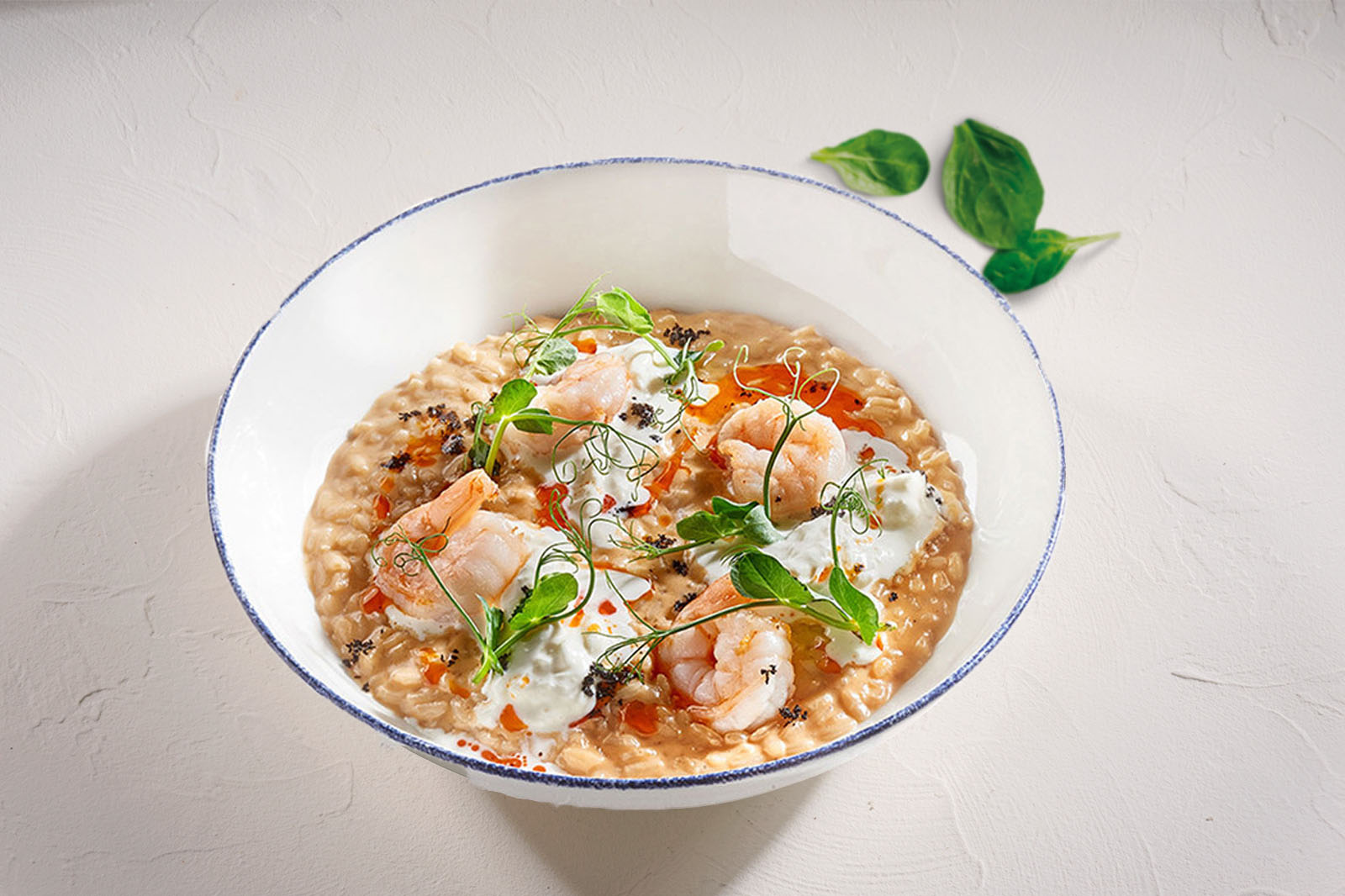 Ризотто ай гамбери э страчателла Ризотто ай гамбери э страчателла